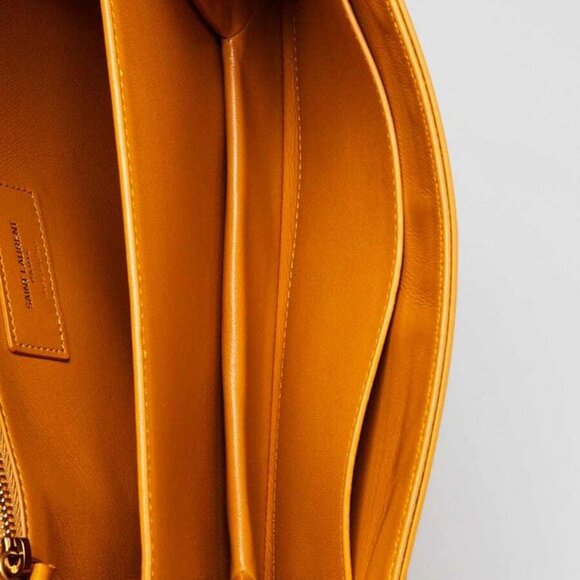 Yves Saint Laurent Yellow Leather Le Maillon Crossbody Bag - Picture 10 of 12